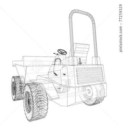 Dumper Truck. Vector 77259329
