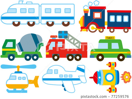Vehicles, working cars, illustrations, material set (No. 9) Vehicles, working cars, illustrations, material set (No. 9) 77259576