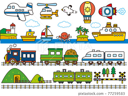 Vehicles, working cars, illustrations, material set (No. 2) Vehicles, working cars, illustrations, material set (No. 2) 77259583