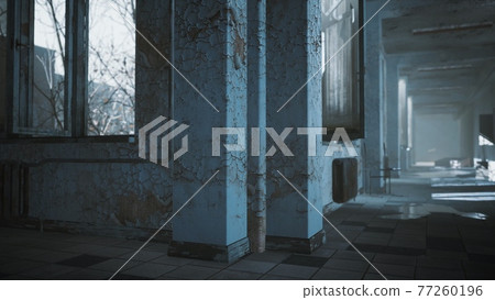 interior of the abandoned soviet building 77260196