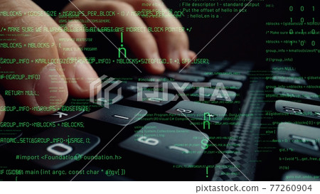 Creative visual of computer programming coding and software development Creative visual of computer programming coding and software development 77260904