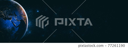 Planet earth globe view from space showing realistic earth surface and world map Planet earth globe view from space showing realistic earth surface and world map 77261190