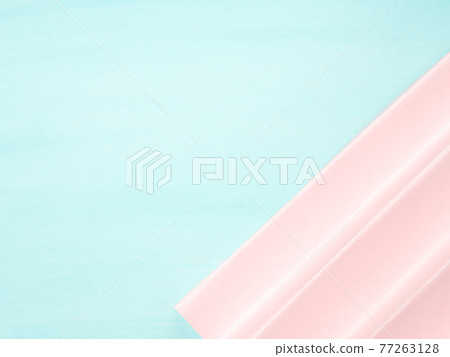 Abstract turquoise pastel color template background with pink paper element Abstract turquoise pastel color template background with pink paper element 77263128
