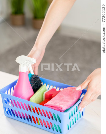 house chores cleaning day housewife work 77263129