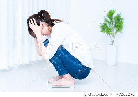 一個在秤上震驚的女人 77263276