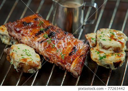 freshly grilled ribs freshly grilled ribs 77263442