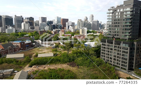 Seoul City. Jung-gu. Namsan Tower. Building. City. Morning Seoul City. Jung-gu. Namsan Tower. Building. City. Morning 77264335