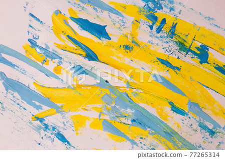 oil paint brush strokes on paper. multicoloure 77265314