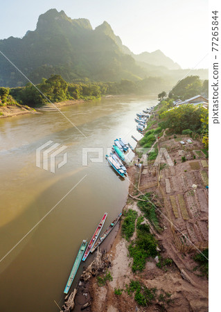Mekong river in Laos 77265844