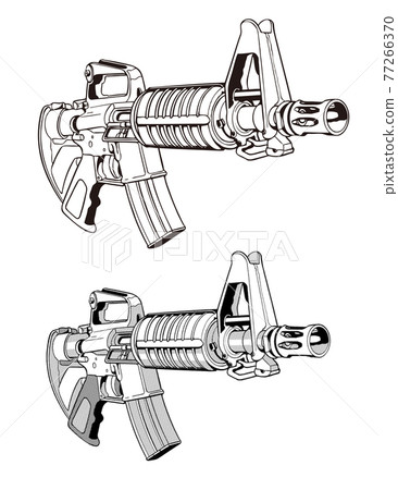 Submachine gun, rifle, usa, illustration, before Submachine gun, rifle, usa, illustration, before 77266370