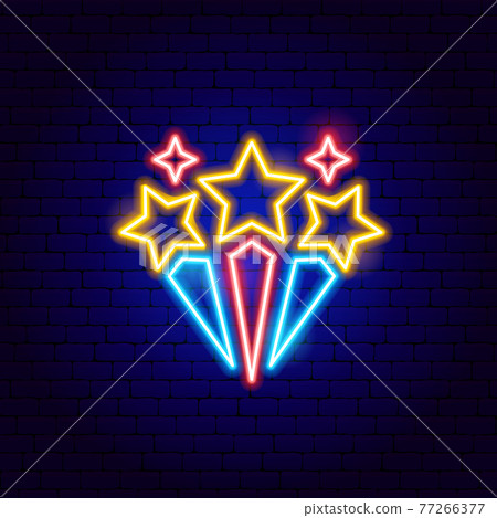 Fireworks Star Neon Sign 77266377