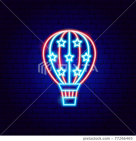 USA Air Balloon Neon Sign 77266465