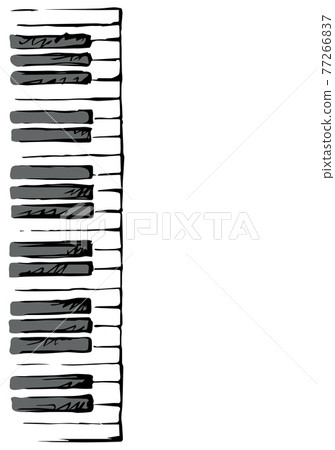 Piano Keys. Vector drawing 77266837