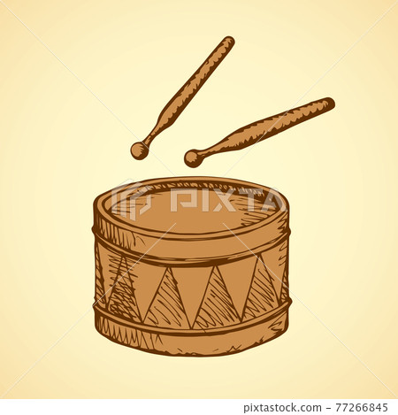 Drum. Vector drawing 77266845