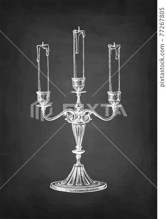 Candles in candelabrum. Candles in candelabrum. 77267805