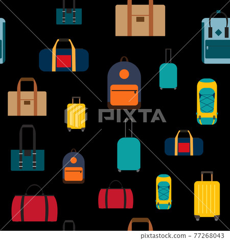 Seamless pattern background with travel bags,... - Stock Illustration ...