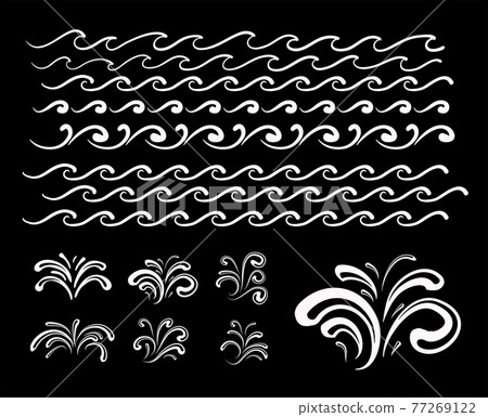 Water wave set. Vector illustration - Stock Illustration [77269122] - PIXTA