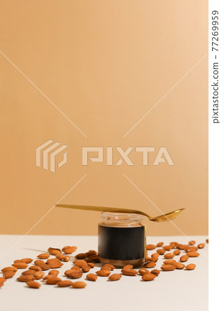 Texture close up Almond Butter or Peanut butter Texture close up Almond Butter or Peanut butter 77269959