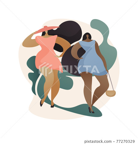 Plus size models abstract concept vector illustration. Plus size models abstract concept vector illustration. 77270329