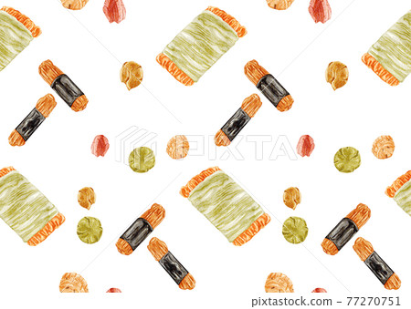 Continuous background pattern of okaki and hail 77270751