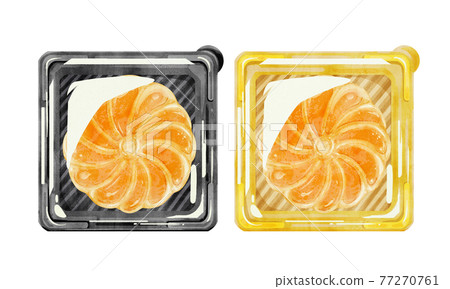 手繪水彩風格的塑料盒月餅插圖 手繪水彩風格的塑料盒月餅插圖 77270761