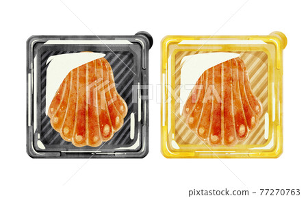 手繪水彩風格的塑料盒月餅插圖 手繪水彩風格的塑料盒月餅插圖 77270763