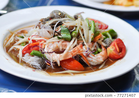 papaya salad, som tam or spicy shrimp and shell salad papaya salad, som tam or spicy shrimp and shell salad 77271407