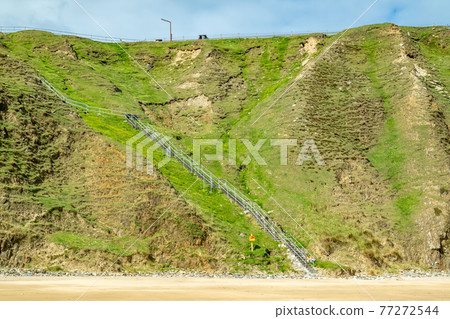 The stairs down to the Silver Strand in County Donegal - Ireland The stairs down to the Silver Strand in County Donegal - Ireland 77272544