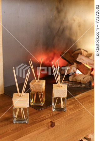 Aromatherapy reed diffuser air freshener on relaxed spa background Aromatherapy reed diffuser air freshener on relaxed spa background 77272682
