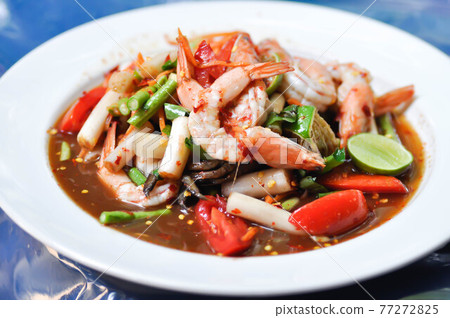 spicy salad or spicy shrimp salad, som tam spicy salad or spicy shrimp salad, som tam 77272825