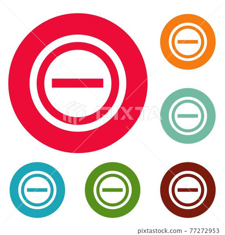 Minus icons circle set vector Minus icons circle set vector 77272953