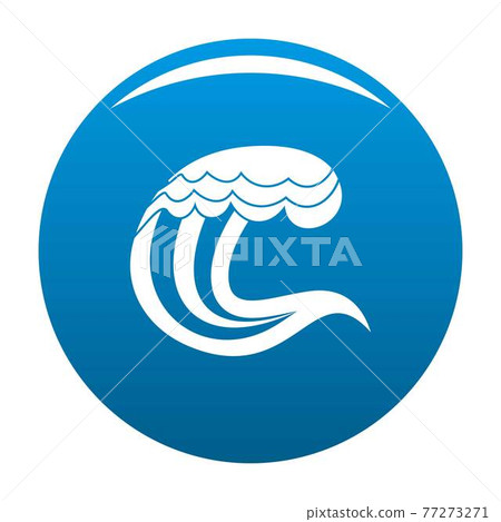 Wave nature icon blue vector - Stock Illustration [77273271] - PIXTA