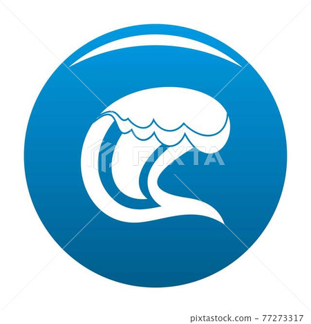 Wave surfing icon blue vector 77273317