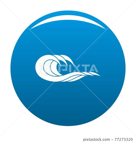 Wave splashing icon blue vector 77273320