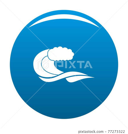 Wave composition icon blue vector 77273322