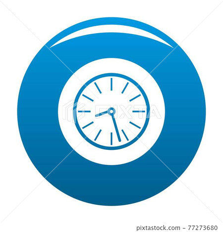 Clock business icon blue vector 77273680