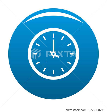Clock time icon blue vector - Stock Illustration [77273695] - PIXTA