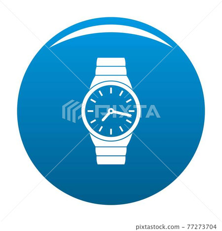 Wristwatch man icon blue vector - Stock Illustration [77273704] - PIXTA