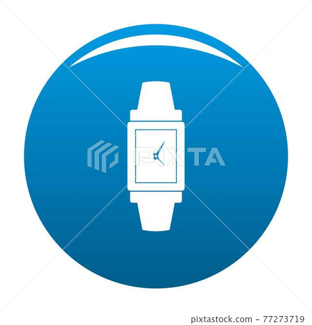 Wristwatch wood icon blue vector 77273719