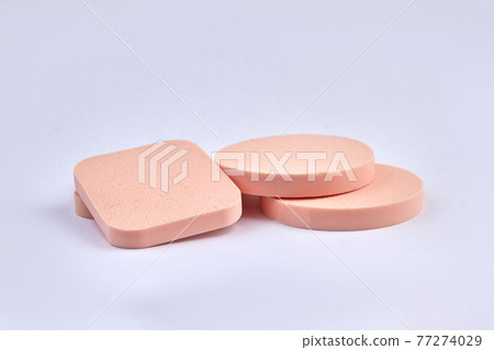 Makeup beauty sponges isolated on white background. Makeup beauty sponges isolated on white background. 77274029