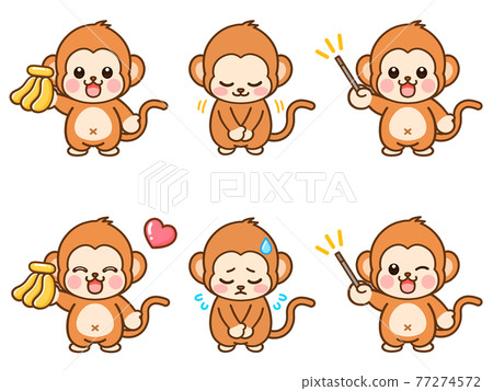 猴子插畫素材集 猴子插畫素材集 77274572