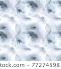 Grey white seamless watercolor pattern background and tie-dye texture 77274598