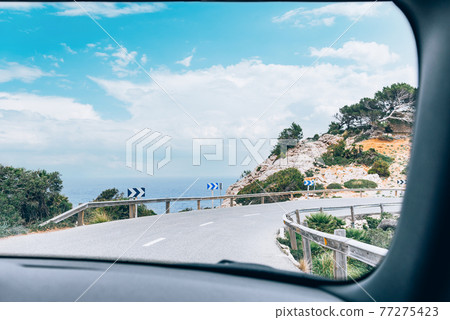 Winding Road of Palma de Mallorca, Spain 77275423