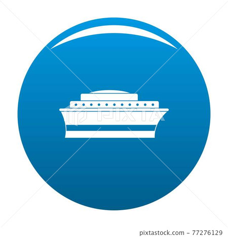 Ship icon blue vector 77276129