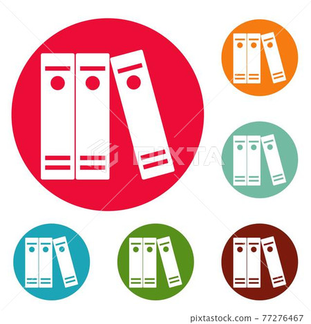 Book lawyer icons circle set vector 77276467