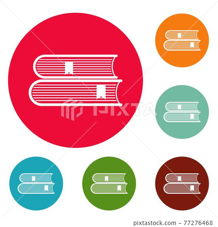 Book college icons circle set vector 77276468