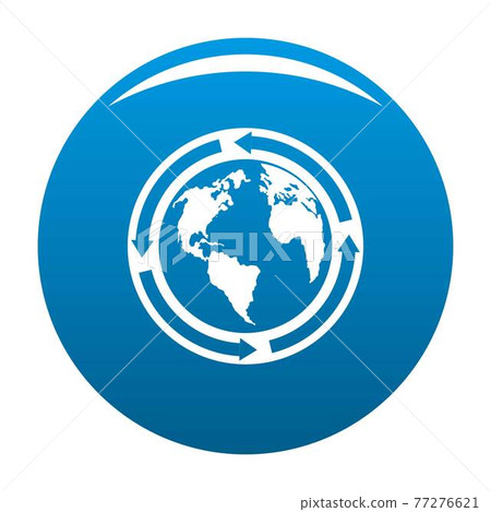 Earth icon blue vector Earth icon blue vector 77276621