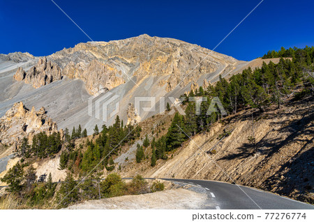 The Deserted Casse and the Izoard Pass in the french Alps, France. The Deserted Casse and the Izoard Pass in the french Alps, France. 77276774