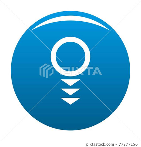 Round arrow icon blue vector 77277150