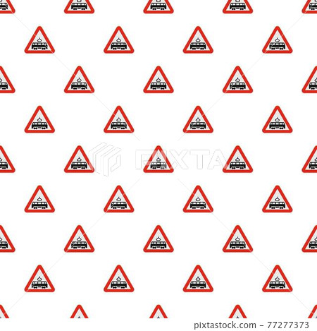 Railroad crossing pattern seamless 77277373
